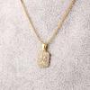 Crystal Pendant Girls Women Fashion Jewelry Zircon Clavicle Chain Titanium Steel M Letter Necklace