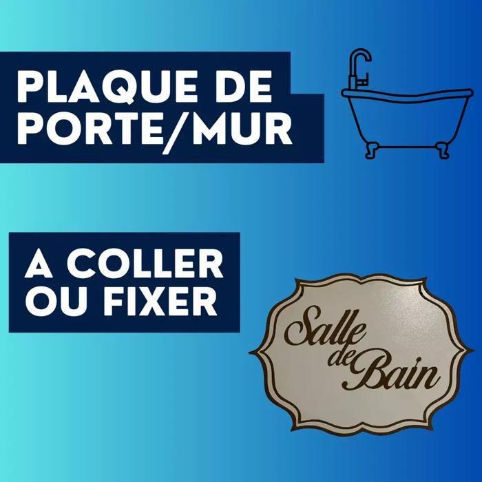 Plaque De Porte - Artisanal - Bois - Gravure Au Laser - Fixation Facile - Élégante Et Décorative