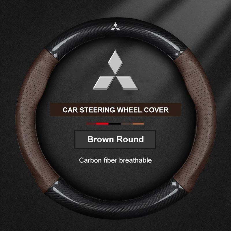 For Mitsubishi Outlander Pajero Asx Colt Lancer EX Evolution X L200 Triton RALLIART Delica Eclipse Car Steering Wheel Cover