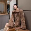 High-end Imitation Lamb Wool Coat Women's Winter New Thickened Loose Design Lapel Light Environmentally Friendly Fur