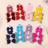 4Pcs/Set New Bow Hair Clips for Girls Cute Grosgrain Ribbon Glitter Hair Accessories Children's Hairpins Bowknot Headwear Gifts