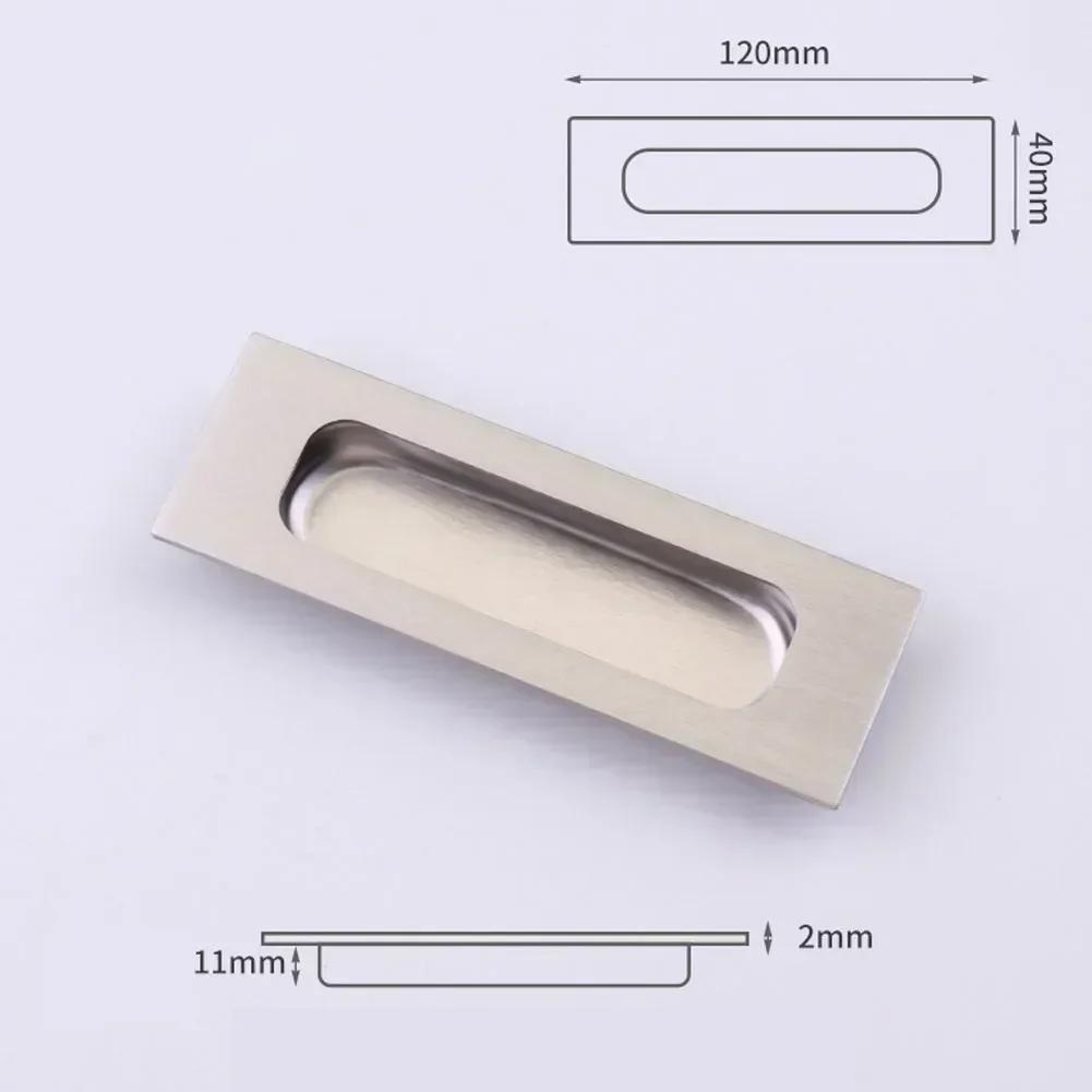 Ручка для раздвижной двери, встроенная, скрытая, ручка для ящика шкафа из нержавеющей стали, пряжка для кухонной раздвижной двери