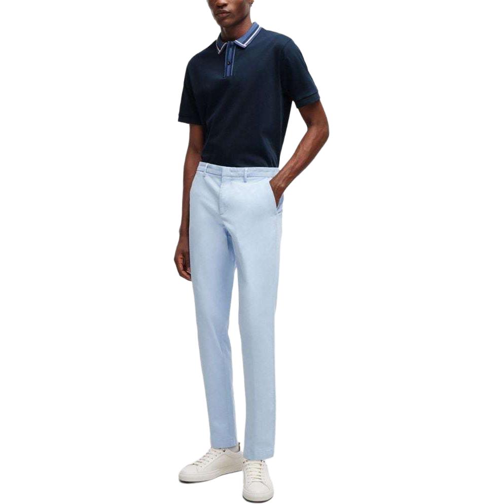 HUGO BOSS Stripe-trim Cotton Polo Shirt 50513366-404