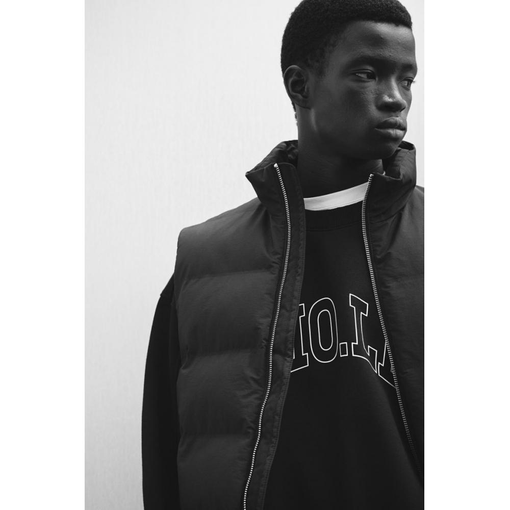 H M eMbroidered sweatsHirt Black soHo