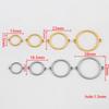 10Pcs 20Pcs Stainless Steel Hollow Double Hole Circle Charms Pendant Bracelet Cabochon Tray Bezel Blank Settings Jewelry Making