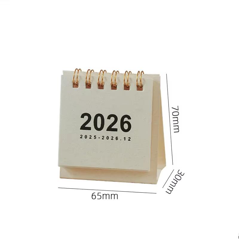 Mini Simple Calendar Small Desk Calendar Creative Coil Calendar Planner Desktop Decoration Office Stationery