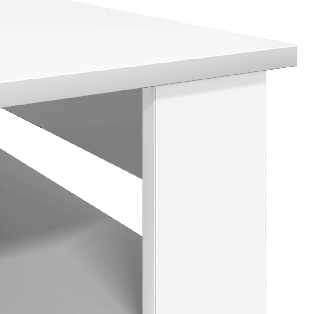 White Coffee Table with Storage 64 x 54 x 44 cm Engineered Wood