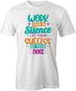WORK HARD IN SILENCE TShirt Tee Short-Sleeved Cotton CLOTHING QUOTE S1WCA141