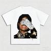 Футболка с принтом Michael Jackson V s Графическая футболка Хип-хоп Уличная одежда Унисекс Высококачественная футболка для УНИСЕКС Женщин Подарок фанату Повседневный топ