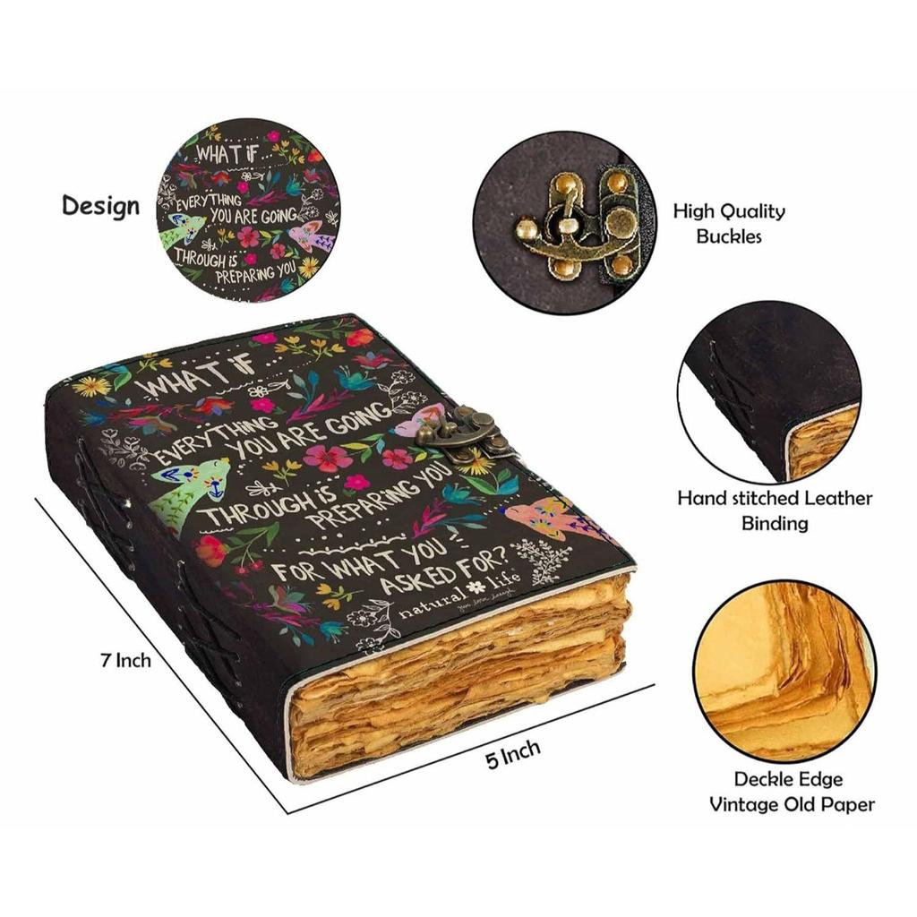 Винтажный дневник с кожаным принтом, дневник на 200 немаркированных старых страниц для офиса и личного использования, путешествий и пустого блокнота для рисования