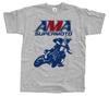 Серые футболки унисекс с логотипом Ama Supermoto Sport Racing