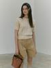 MOAT Curly Round Crop Knit (Butter Beige)