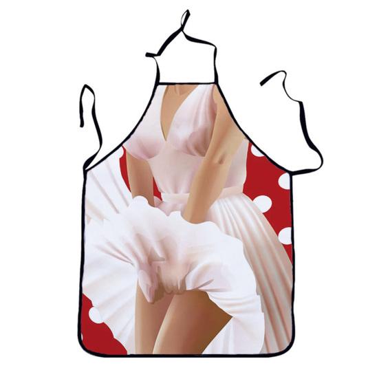 Cute Apron Sturdy Ornamental Convenient Kitchen Apron Sleeveless Unisex Baking Sexy Pattern Apron Apron Kitchen Accessories CDN