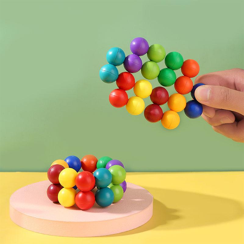 New Unique 3D Puzzle Bead Ball - Colored Versatile Decompression Toy For Stress Relief