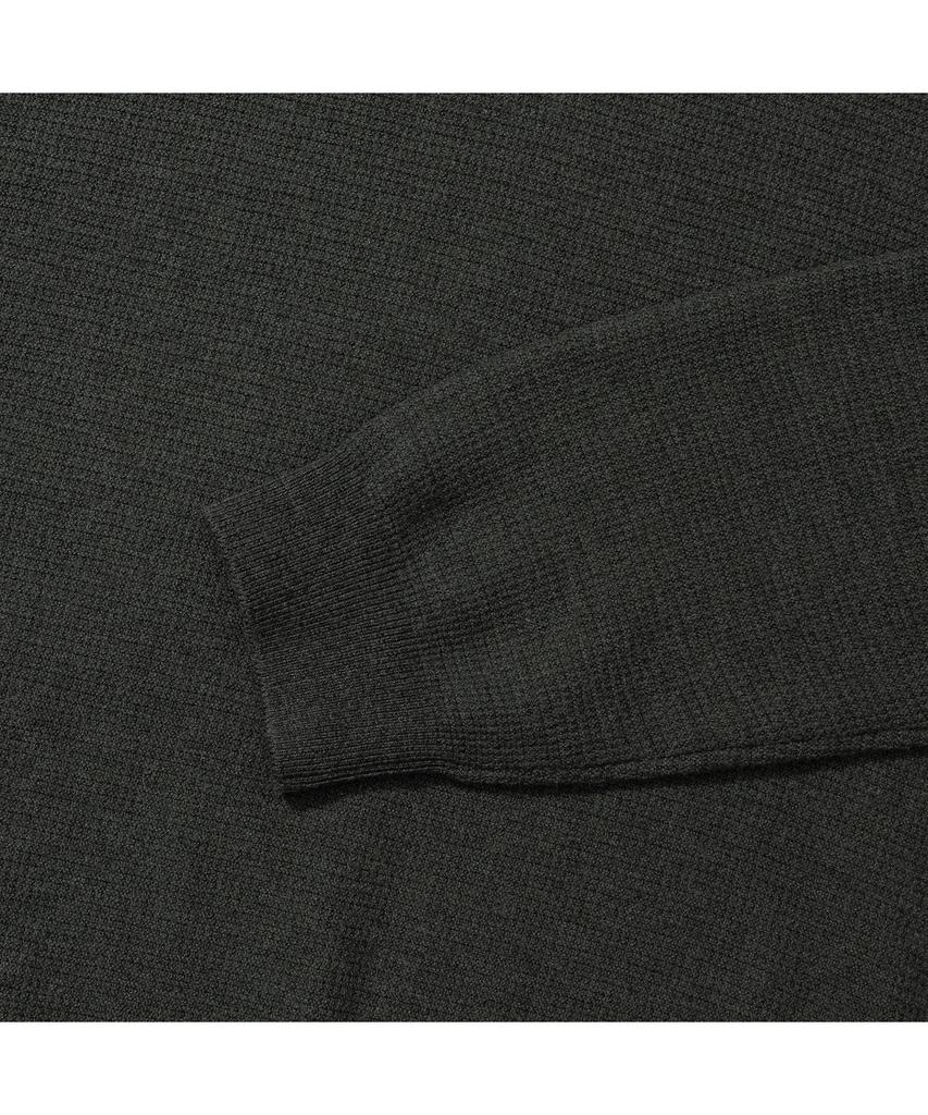 PRODESHIRT Органический трикотаж с воротником-стойкой и фактурой пике (Темно-оливковый)