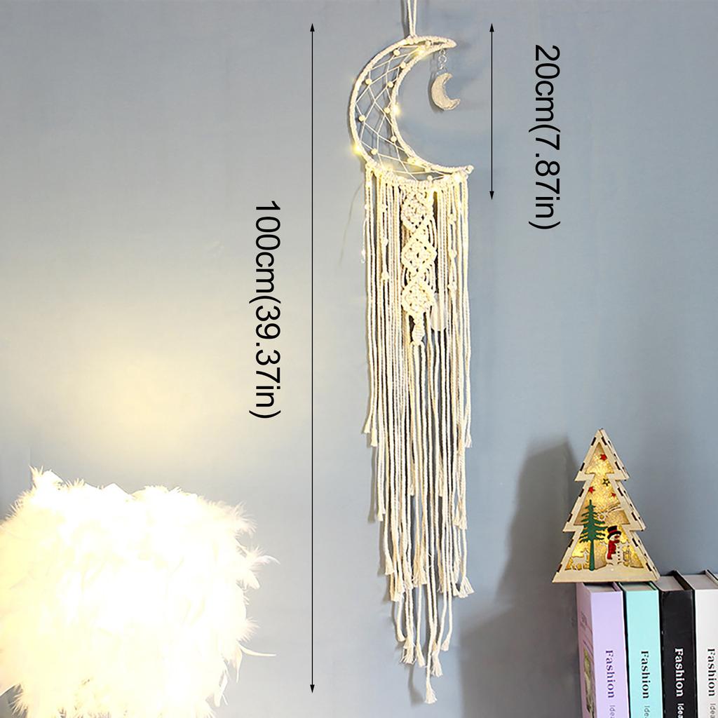 Dreamcatcher Half Circle Moon Feather Home Decoration Ornament Festival Gift