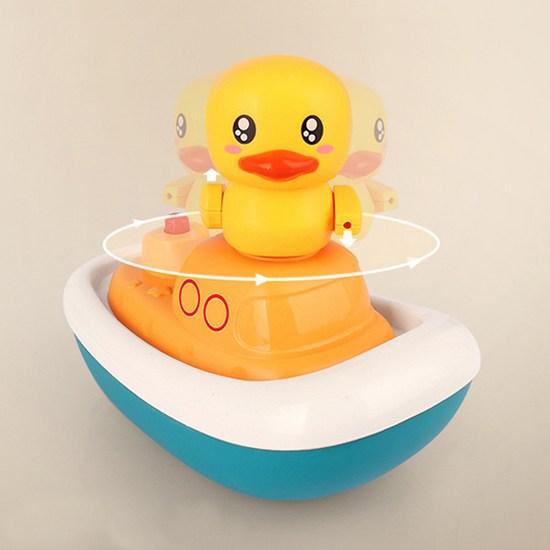 Lo&J KC сертифицированная игрушка-фонтан для ванны с уткой + сетка для ванной 5 режимов струи для игр с водой, корейские игрушки для ванны