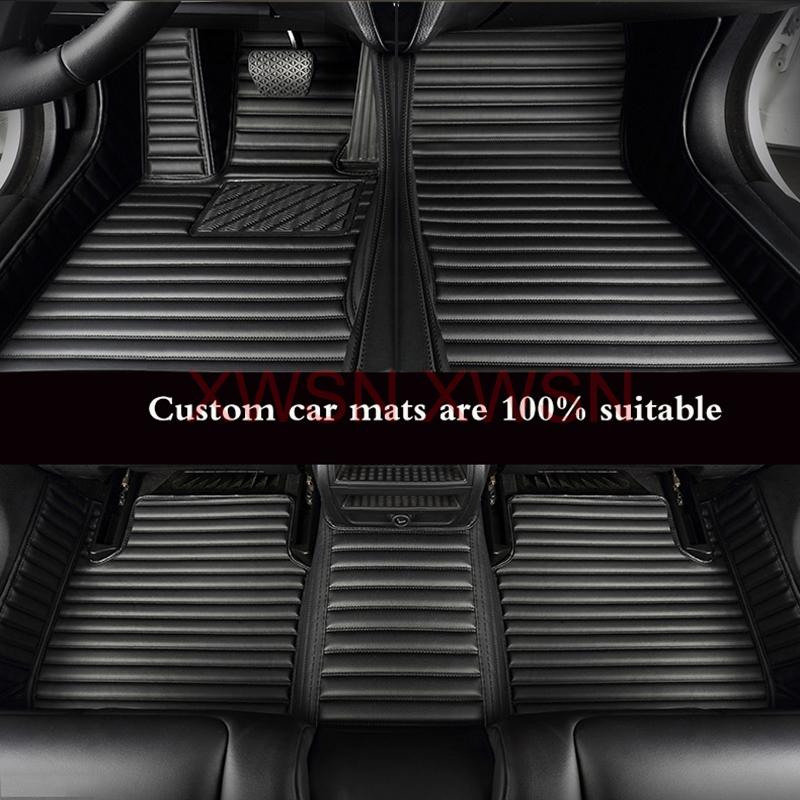 Striped Pu Leather Customized 5D Car Floor Mat for Nissan Patrol Y61 Y62 Quest 2011-2017 Cefiro 2004-2006 Interior Accessories