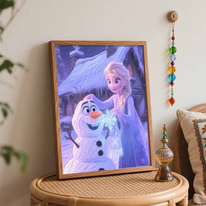 Disney Эльза Олаф масляная живопись цифровая живопись набор для творчества ручная работа DIY подарки украшения для дома