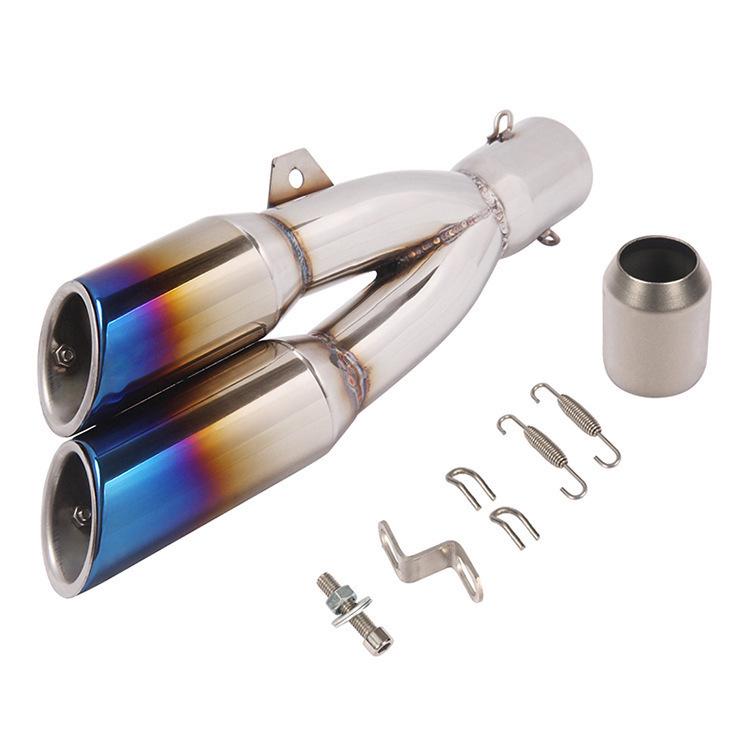Двухвыходной глушитель для мотоциклов CBR300, Yamaha R3/R25, Kawasaki Ninja 250