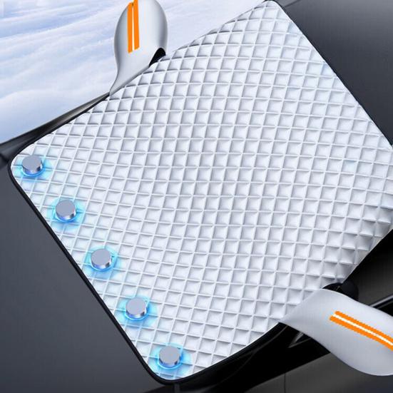 Магнитный чехол на лобовое стекло от снега Утолщенный чехол-половина для защиты от мороза и снега Универсальная зимняя защита лобового стекла автомобиля для большинства автомобилей внедорожников