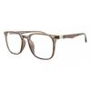 Full Rim Square Transparent Dark Brown Smartbuy Collection Hansen Blue Light Block 225224 C3 Fashion Unisex Eyeglasses