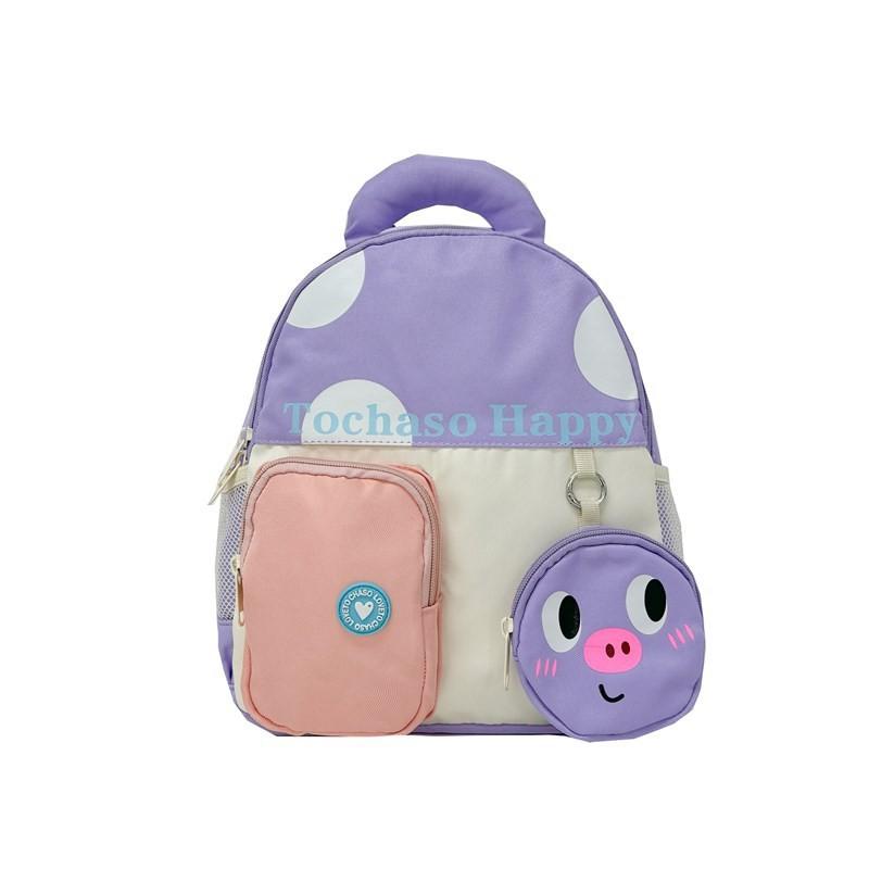 Trendy Large Capacity Children's Backpack In Black Purple Blue Khaki And Pink Colors