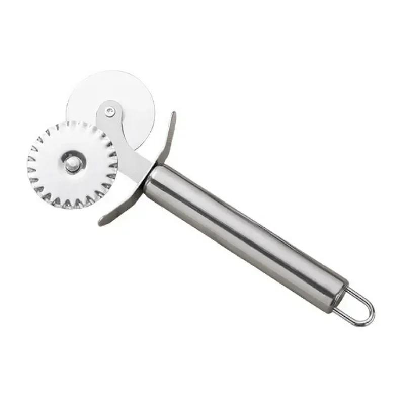 Новый бытовой роликовый нож для пиццы из нержавеющей стали, быстрый инструмент для резки блинов и выпечки, четыре стиля на выбор