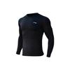 Футболка для фитнеса с длинным рукавом Li Ning Logo Quick-Dry High Stretch Training, мужские топы, черная AUDR125-1