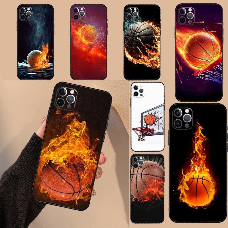 Basketball On Fire Case For Samsung Galaxy M52 M32 M12 M16 M14 M54 M13 M33 M53 M56 M36 M31 M11 M35 M55 M15 M06