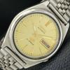 GENUINE VINTAGE SEIKO 5 AUTOMATIC 7019A JAPAN MENS GOLDEN DIAL WATCH A702623-1 R209-a702623