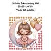 Cute Girl Sitting On The Moon Kids Room Door - Wall Adhesive Sticker Set