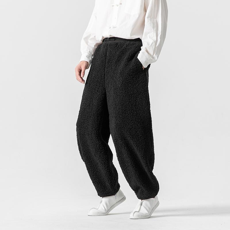 2024 Новые двухсторонние флисовые брюки, мужская верхняя одежда, леггинсы, плюшевые утолщенные, новые флисовые зимние теплые спортивные брюки для мужчин