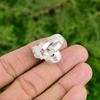 Natural Scolecite Gemstone 925 Silver Promise Flower Adjustable Ring For Women