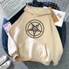New Gothic Mysterious Five-pointed Star Satan Print Hoodie Unisex's Simple Casual Hoodie Street Loose Sweatshirt Fleece Sportsw