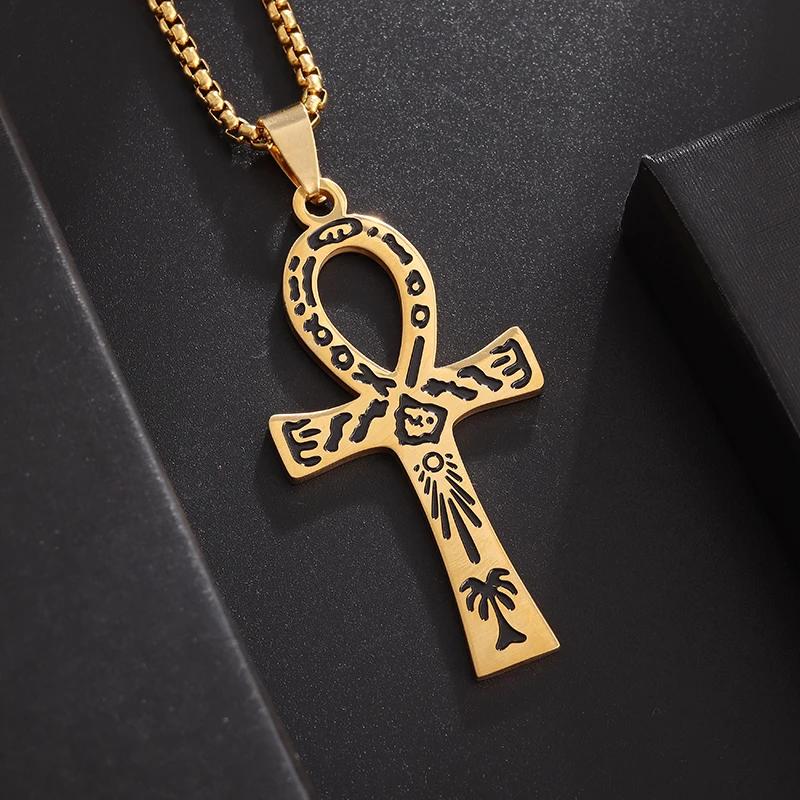 Изысканная популярная медаль из нержавеющей стали «Глаз Гора», ожерелье, египетский тотем, медаль, кулон, мужской и женский амулет, ювелирные изделия