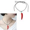Multipurpose Spicy Peppers Pendant Necklace Sturdy Resin Crafted Portable Fashion Accessory for Trendy Women Ladies