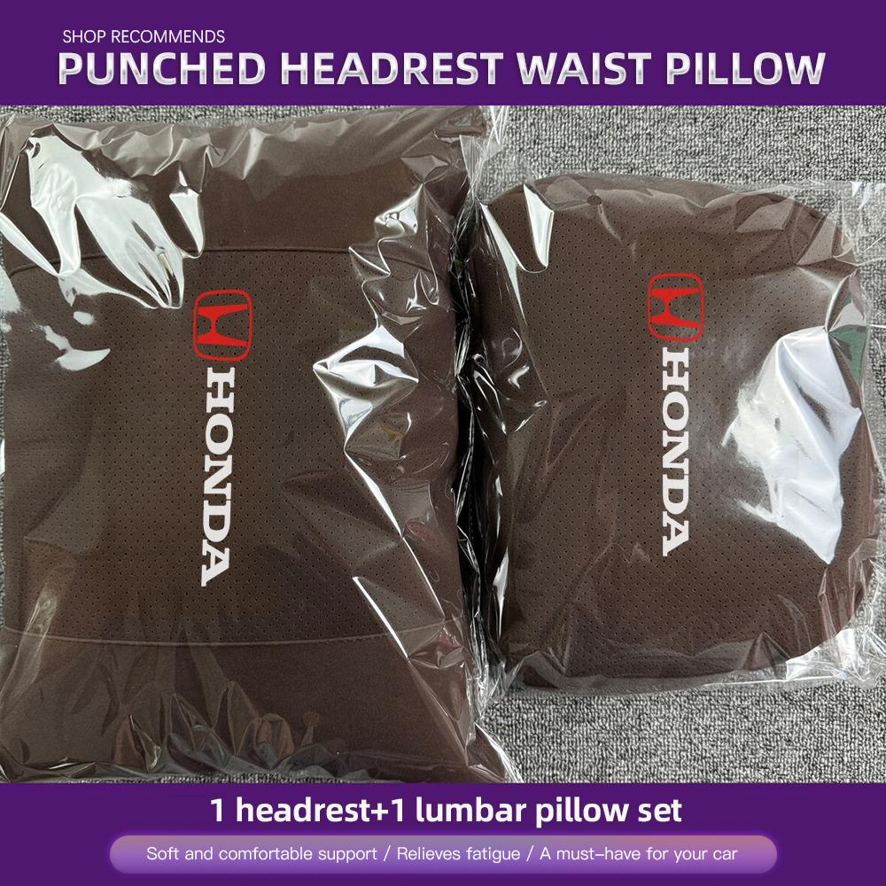 APO1 Honda Universal Car Headrest Neck Pillow Lumbar Support For Civic Accord Crosstour Spirior Odyssey Avancier UR-V Sienna Elysion