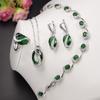 New Earrings Set Zircon Jewelry Four Piece Set Colored Gemstone European and American Fashion Jewelry Set