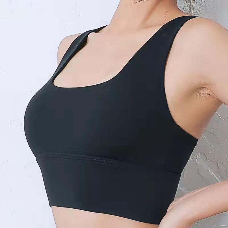 Женский бюстгальтер Push Up Top Спортивное нижнее белье Укороченные топы для женщин Йога Красота Назад Бюстгальтер Фитнес Бесшовный цельный жилет Тонкий срез Присборенный топ-труба