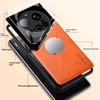 For Xiaomi 15 Ultra Case Leather Coated PC+TPU Phone Back Cover
