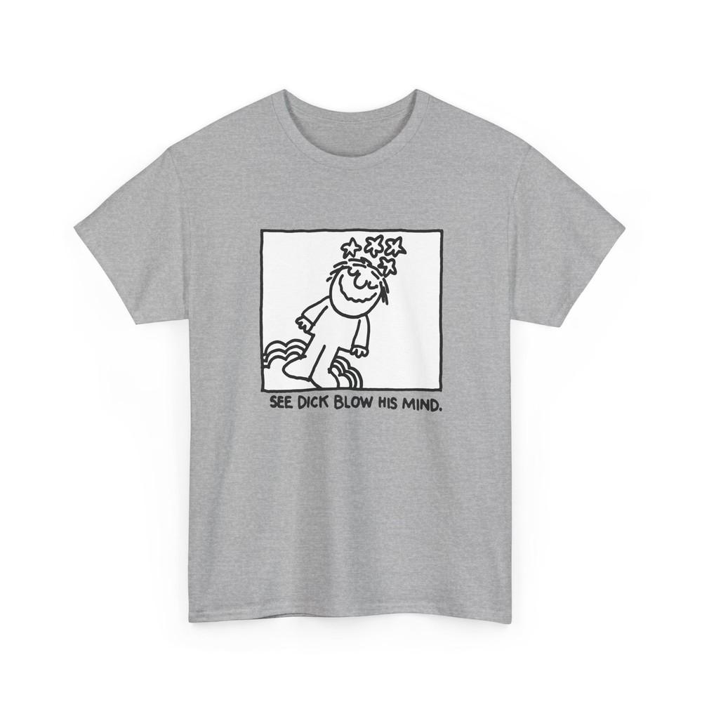 1971 Coloring Book See Dick Blow His Mind Cartoon Reproduction Tshirt
