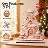 Santa Claus Festive Ornament Christmas Windmill Ornament, 2D Wooden Rotating Decoration, for Office Centerpiece Holiday Table Mantel Shelf Decor