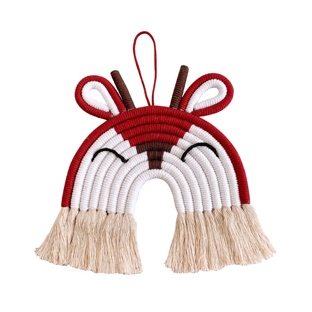 Украшение для дома Украшение для детской комнаты Подвеска плетеная Радужный олень Лев подвесное настенное украшение