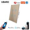 Умный стеклянный выключатель US Standard Zigbee с голосовым управлением Alexa, поддержкой приложения и настраиваемым одинарным выключателем (ноль-фаза)