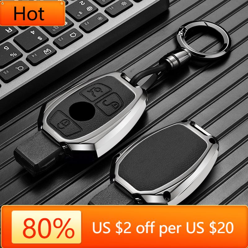 Interior Mouldings 2 3 button New Alloy Style Car Key Case Cover Shell Fob for Mercedes Benz A B C E S Class W204 W205 W212 W213