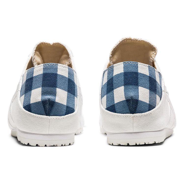 ONITSUKA TIGER Mexico 66 Paraty Кожа Классические Нескользящие Прочные Низкие Повседневные Кроссовки Унисекс Синий Белый 1183A437-102