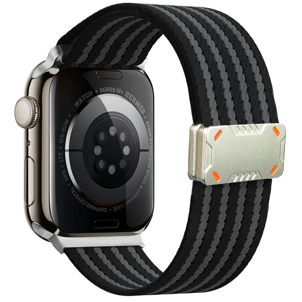 Watch Band For Apple Watch Series 10 9 8 7 SE 6 5 4 3 2 1 42mm 41mm 40mm 38mm Nylon Strap with Magnetic Buckle