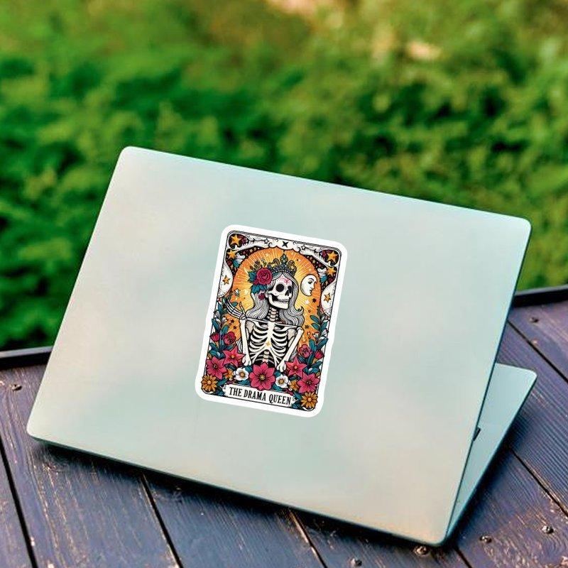 Cartoon Skull Vinyl Stickers Plot Queen Design Self-Adhesive Decals for Car Laptop Water Bottle Decoration Q146