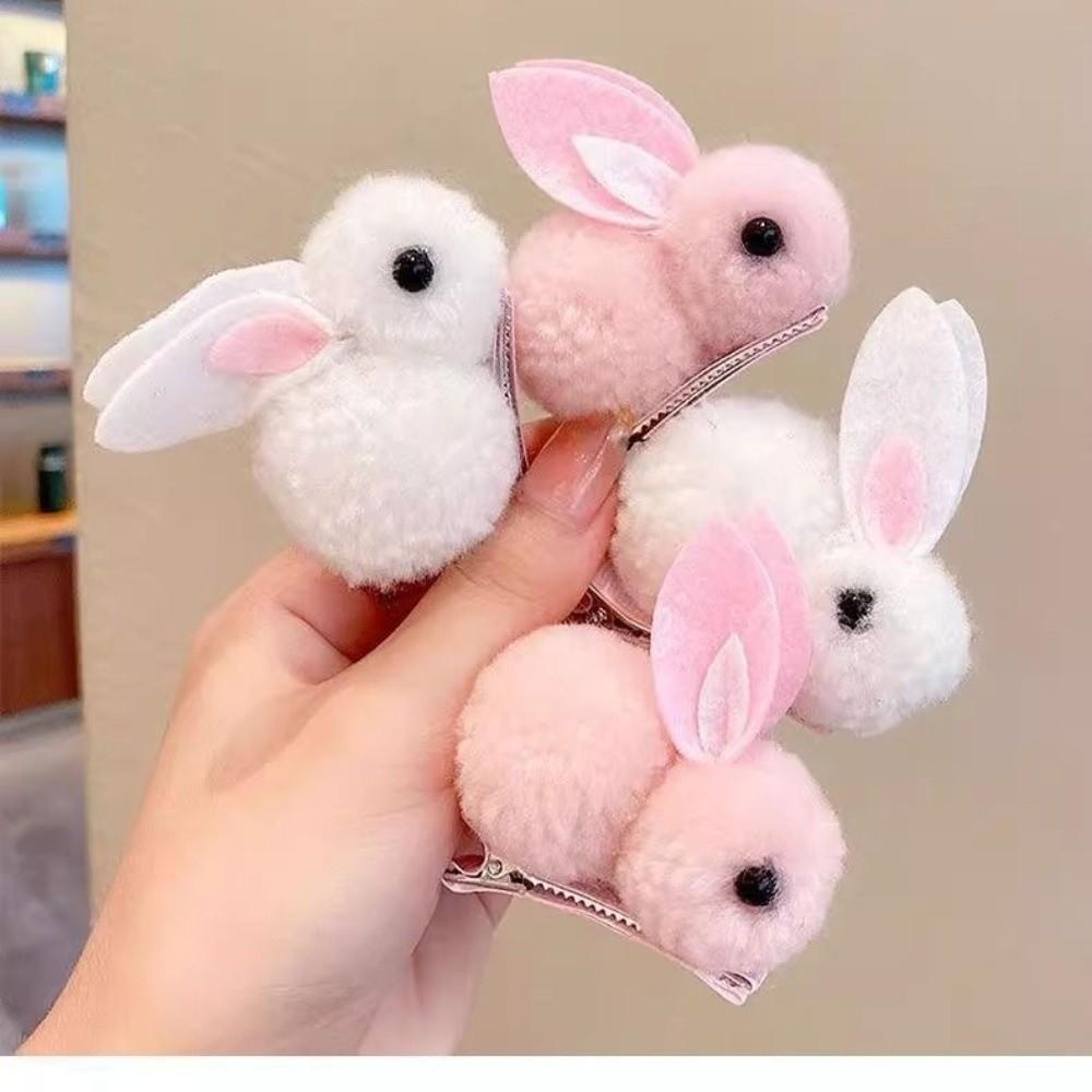 Rabbit Plush Hairpin Soft Hair Clip Sweet Bunny Hair Clip Party